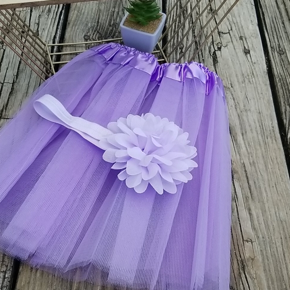 NEW Handmade Long Baby/Toddler Tutu & Headband - Picture 2 of 5